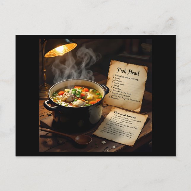 Fish head soup caribbean postcard (Front)