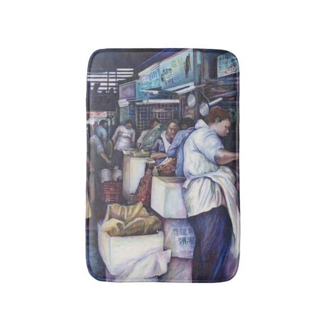 Fish Head Soup, Singapore Bath Mat (Front Vertical)