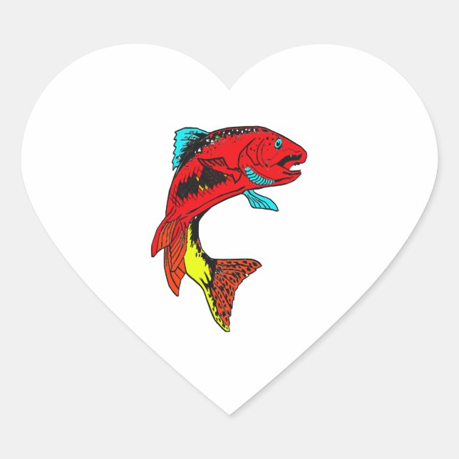 Fish Heart Sticker (Front)