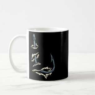 Fish Hook Cool Fishing Fisher Fisherman Angler Men Coffee Mug