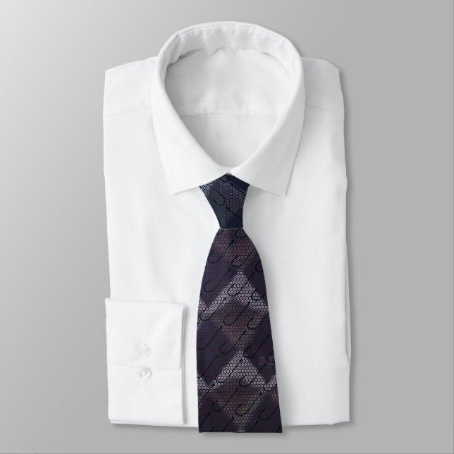 Fish Hook Diamond Tie (Tied)