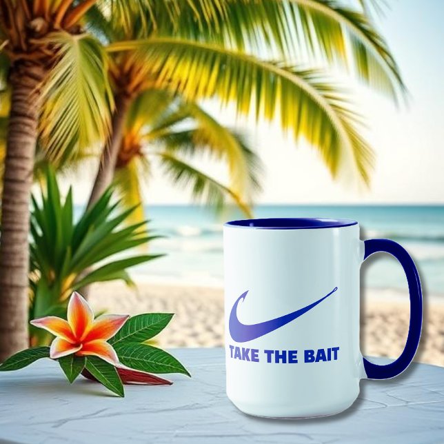Fish Hook-Fisherman Core-Take the Bait Mug (Fish Hook Take the Bait-Funny Mug for Him-Fisherman Trend-Fishing-Father's day-Gifts for him-Summer )