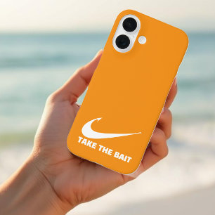 Fish Hook-Fisherman Core-Take the Bait-Orange iPhone 16 Case