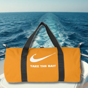 Fish Hook-Fisherman Core-Take the Bait-Orange Duffle Bag
