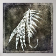 Fish Hook - Fly Fishing Angling Fish Lure Brown