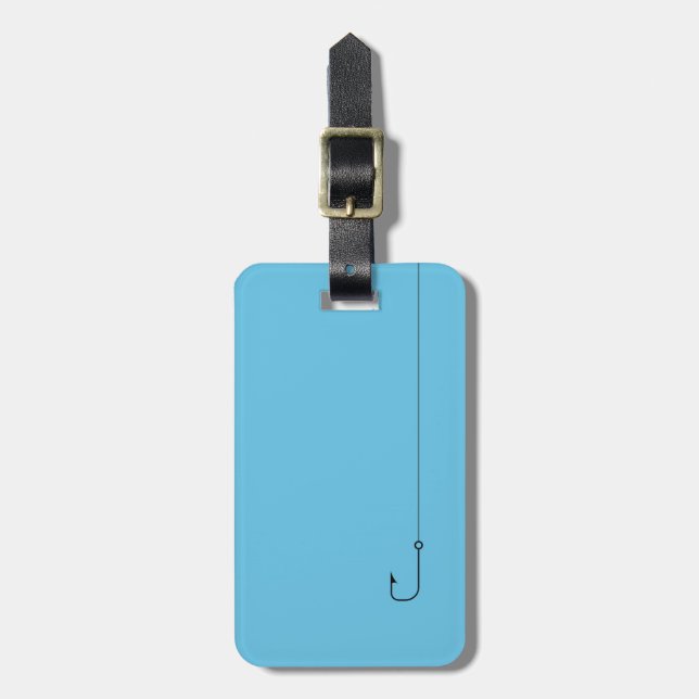 Fish Hook Luggage Tag (Front Vertical)