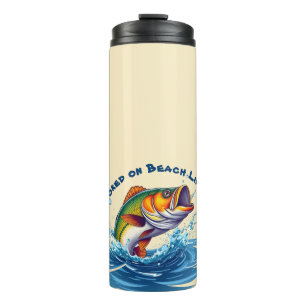 Fish-Hooked on Beach Life-Funny Thermal Tumbler