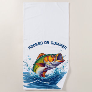 Fish-Hooked on Summer Beach Towel