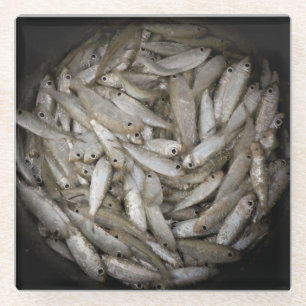 Fish in a Bucket Glass Coaster
