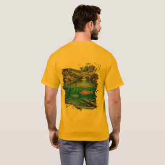 Fish in a Forest Stream Natur T-Shirt