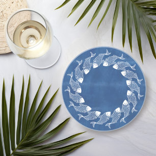 Fish in Blue & White Coaster