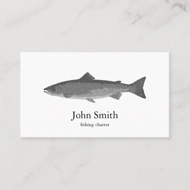 Fish in grey business card (Front)