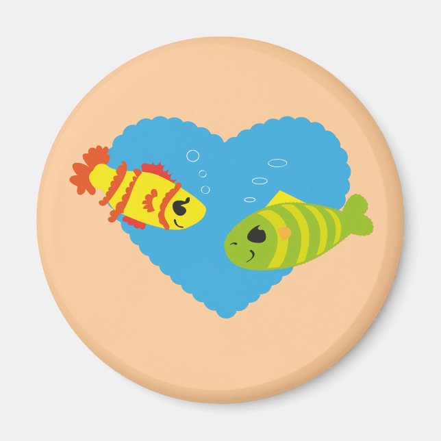 Fish in Love Magnet (Front)