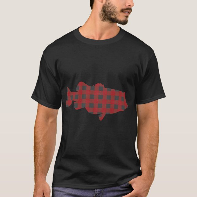 Fish in Red Plaid T-Shirt (Front)