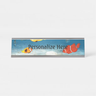 Fish In The Ocean Desk Name Plate