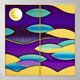 Fish in the Sky and Sea Poster