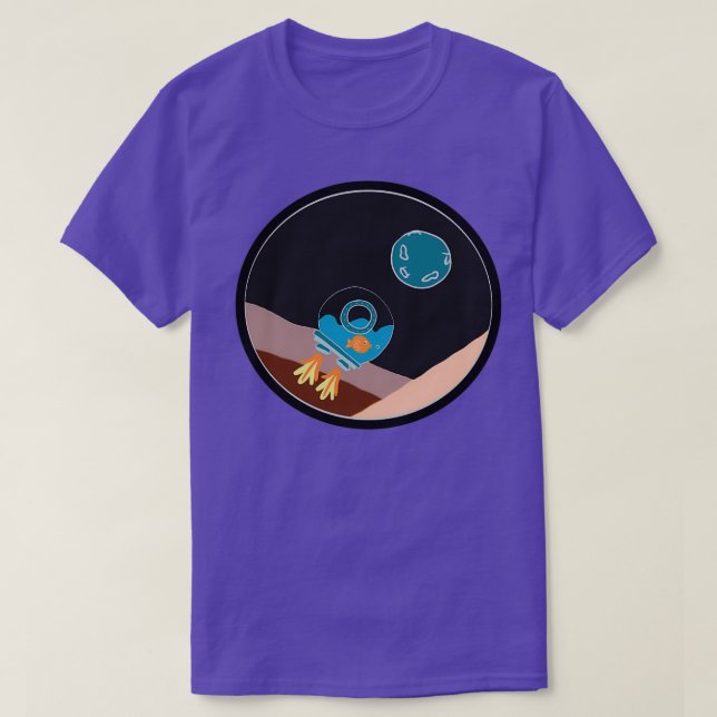 Fish in the space T-Shirt (Design Front)