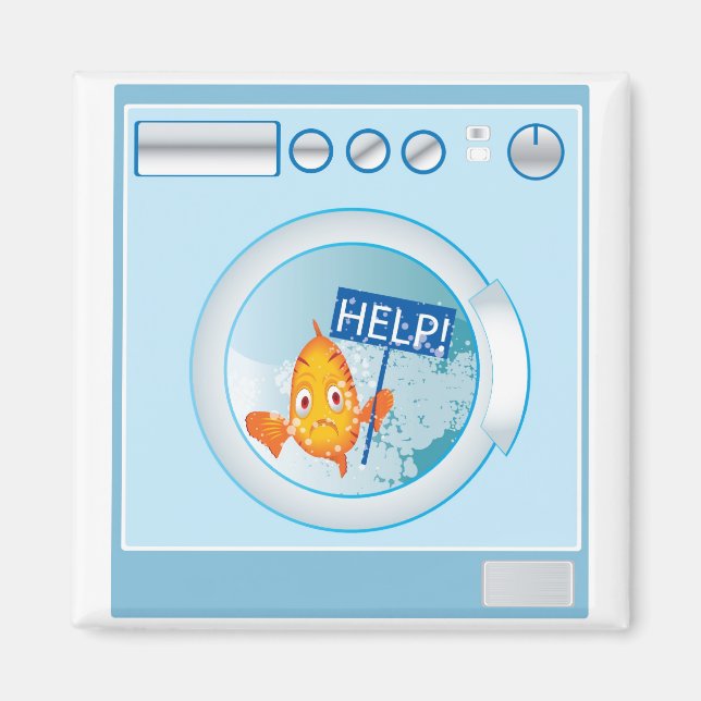 fish in washing machine magnet (Front)