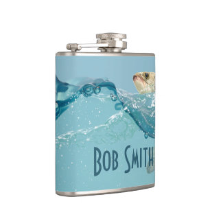 fish in water hip flask