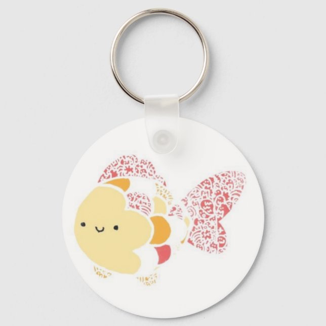Fish Ink (Colour) Key Ring (Front)