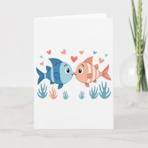 Fish Kisses Affection Card