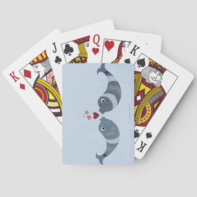 Fish Kissing Playing Cards (Back)