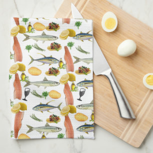 Fish Kitchen Hand Towel
