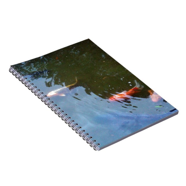 Fish, Koi Carps in pond Notebook (Right Side)