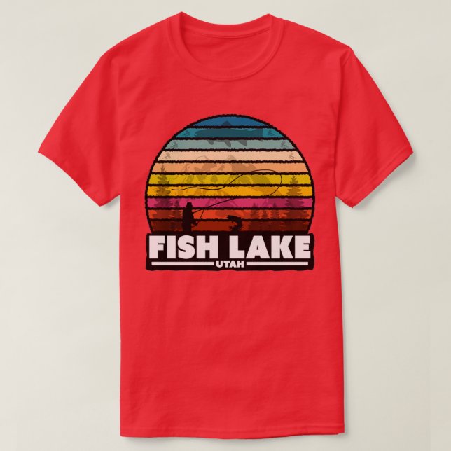 Fish Lake Utah Fly Fishing T T-Shirt (Design Front)