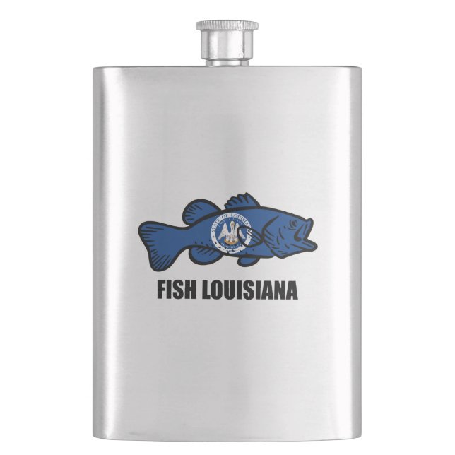 Fish Louisiana Hip Flask (Front)