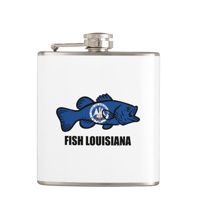 Fish Louisiana Hip Flask (Front)
