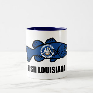 Fish Louisiana Two-Tone Coffee Mug