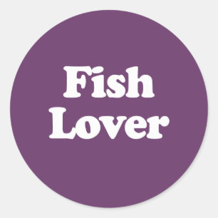 Fish Lover Classic Round Sticker