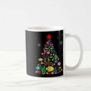 Fish Lovers Sea Beach Aquatic Christmas Tree Xmas  Coffee Mug