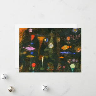 Fish Magic, Infinity Dots by After Paul Klee Holiday Card