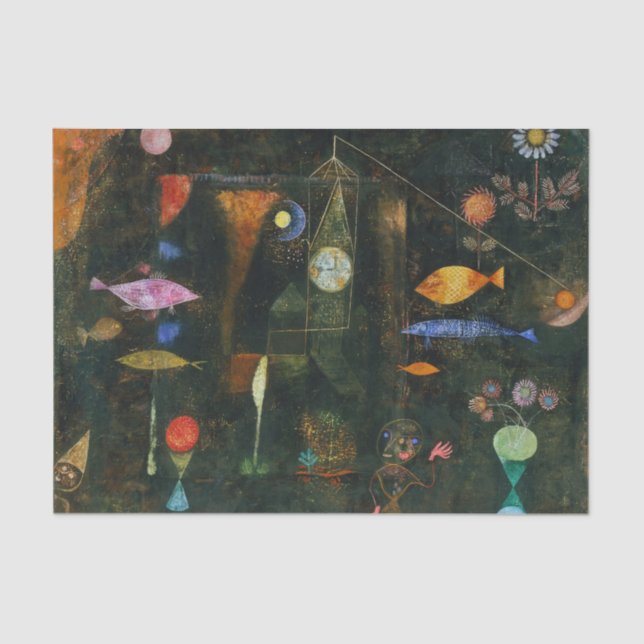 Fish Magic, Paul Klee Abstract Art Tissue Paper (Front)