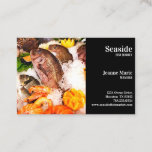 Fish Market In Black Background Business Card<br><div class="desc">Food photo graphics.</div>