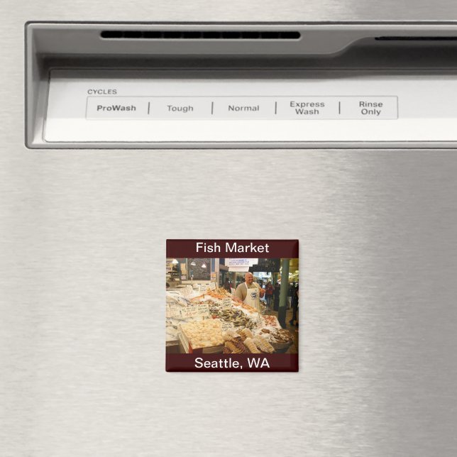 Fish Market Seattle Washington Magnet (In Situ (Dishwasher))