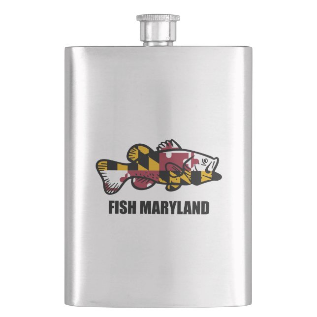 Fish Maryland Hip Flask (Front)