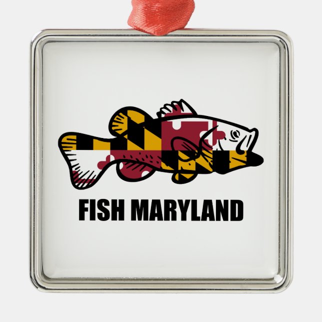 Fish Maryland Metal Ornament (Front)