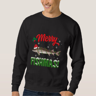 Fish Merry Christmas Sturgeon Fishing Pyjamas Sweatshirt
