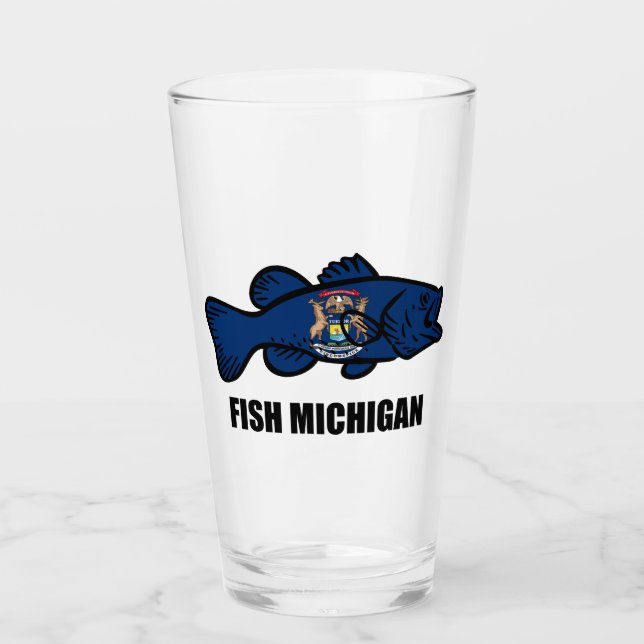 Fish Michigan Glass (Front)