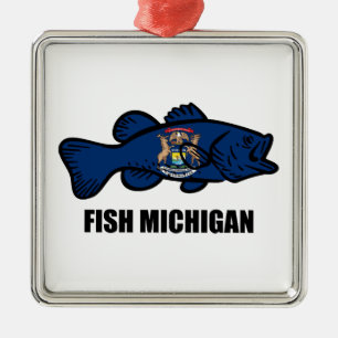 Fish Michigan Metal Ornament