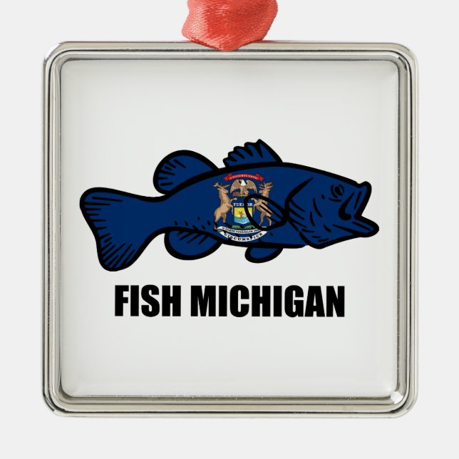 Fish Michigan Metal Ornament (Front)