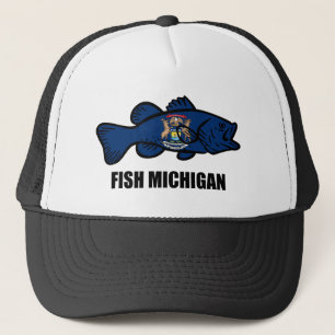 Fish Michigan Trucker Hat