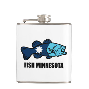 Fish Minnesota Hip Flask