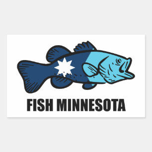 Fish Minnesota Rectangular Sticker