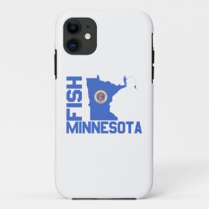 Fish Minnesota State Outline iPhone 11 Case