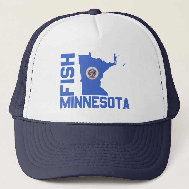 Fish Minnesota Trucker Hat (Front)