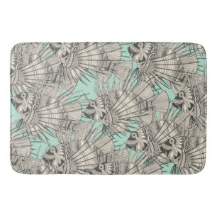 fish mirage mint bath mat